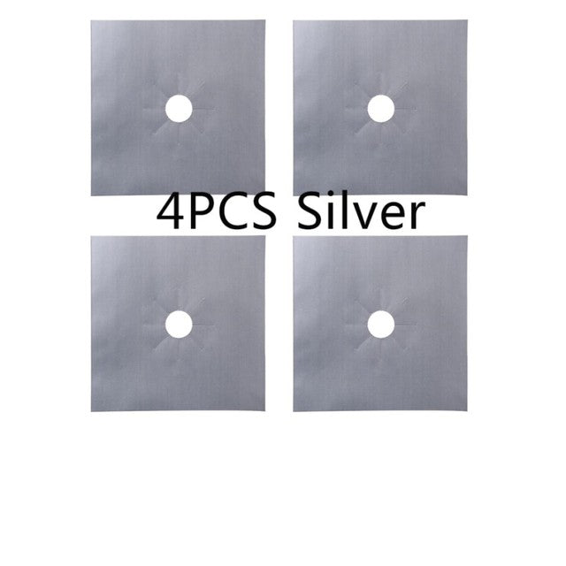 ReusaBowlifte 4pcs Glass Fiber Gas Stove Covers | Bowlift