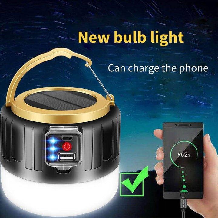 Outdoor Waterproof Solar Rechargeable Camping LED Lamp | Bowlift