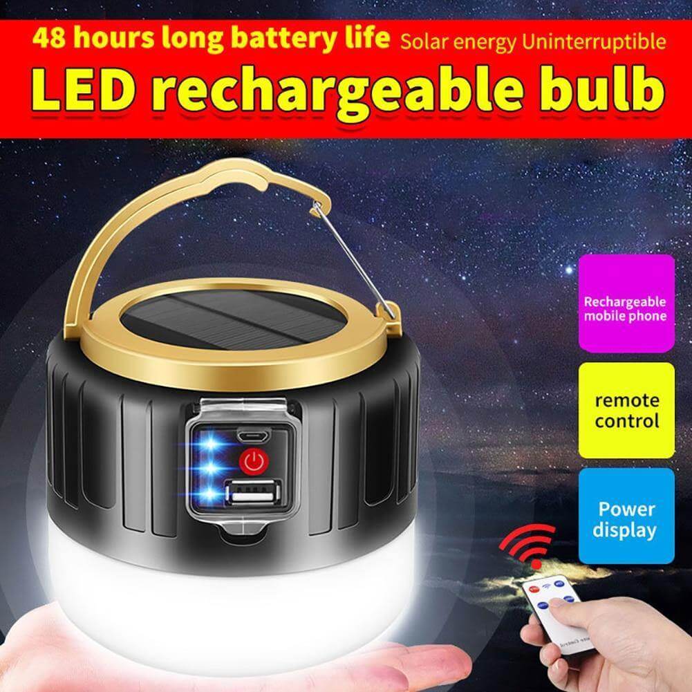 Outdoor Waterproof Solar Rechargeable Camping LED Lamp | Bowlift