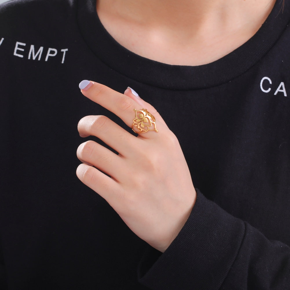 BowLift | Buddha Vintage Lotus Rings for Women
