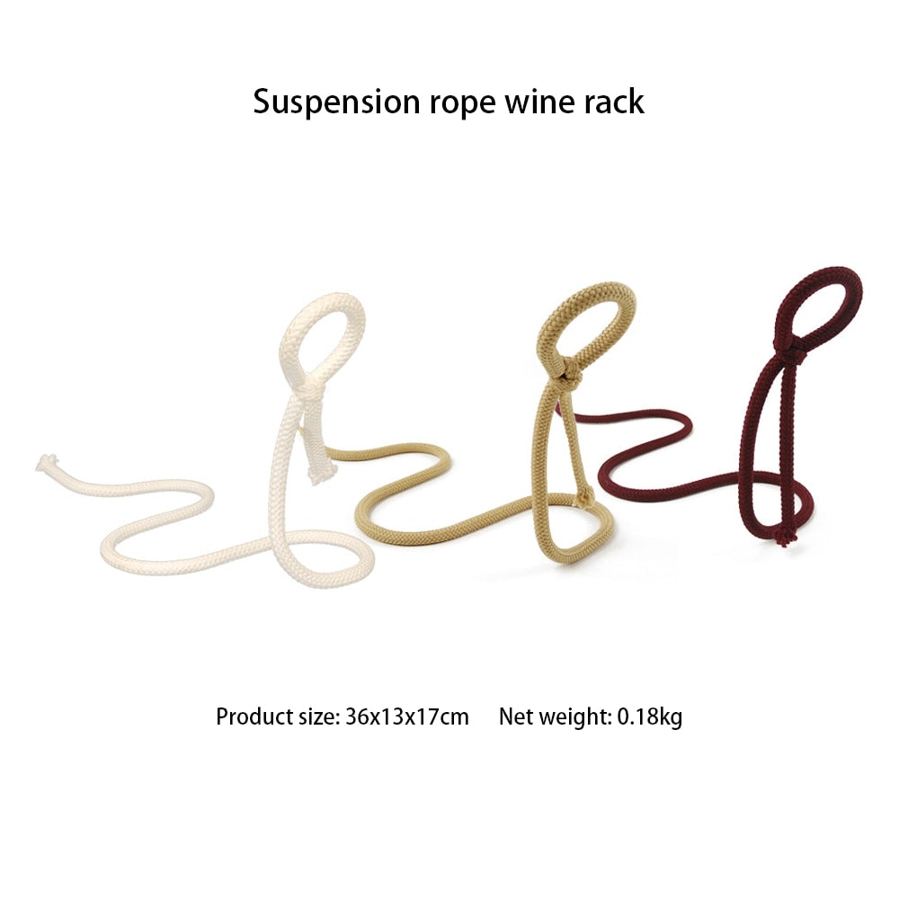 BowLift | RopeElegance Hanging Rope Wine Rack | Stylish Wine Storage | Unique Design for Home