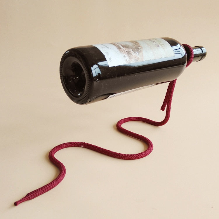 BowLift | RopeElegance Hanging Rope Wine Rack | Stylish Wine Storage | Unique Design for Home