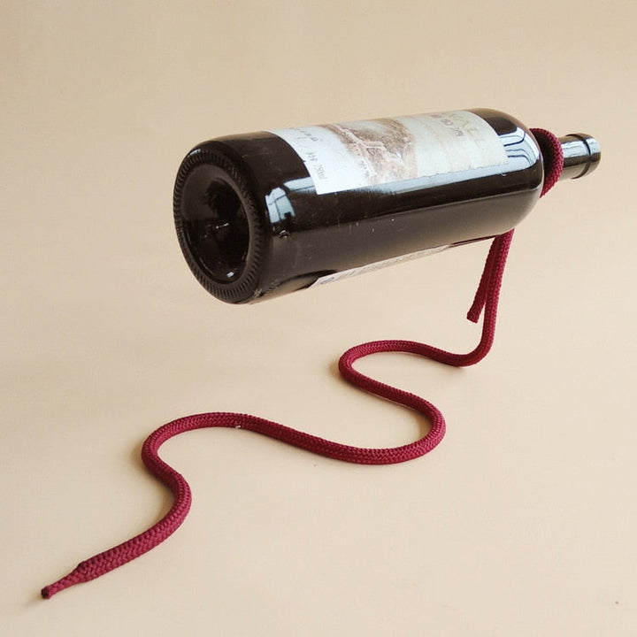 BowLift | RopeElegance Hanging Rope Wine Rack | Stylish Wine Storage | Unique Design for Home