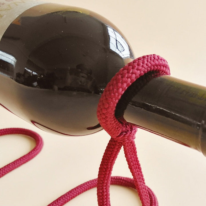 BowLift | RopeElegance Hanging Rope Wine Rack | Stylish Wine Storage | Unique Design for Home
