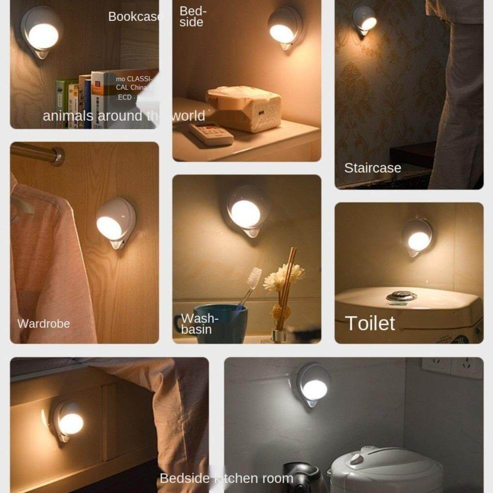 360 Rotating Water Drop Body Sensing RechargeaBowlifte Lamp | Bowlift