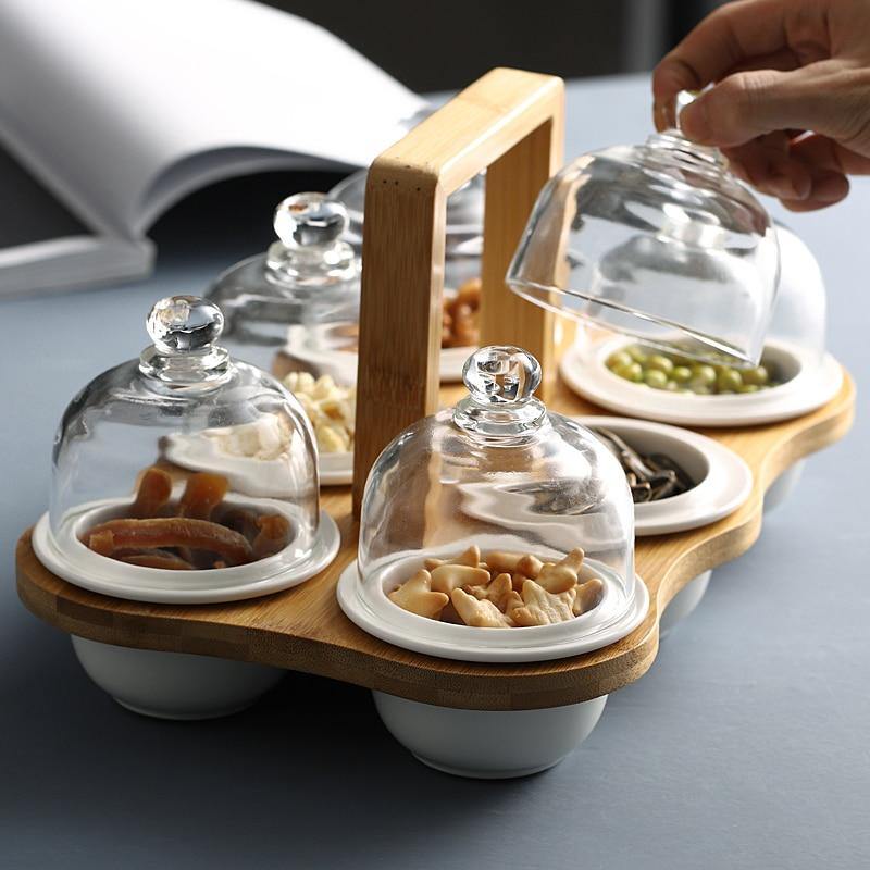 BowLift | Ceramic Glass Lid Snack Plate