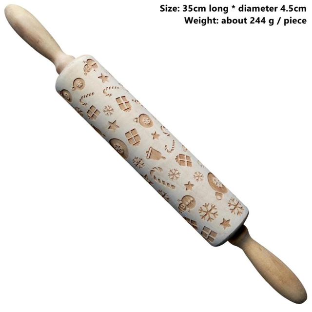 BowLift | 3D Wooden Christmas Rolling Pin
