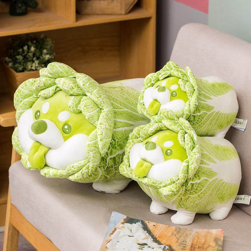 BowLift | Cute Vegetable Cabbage Stuffed Dog  Pillow