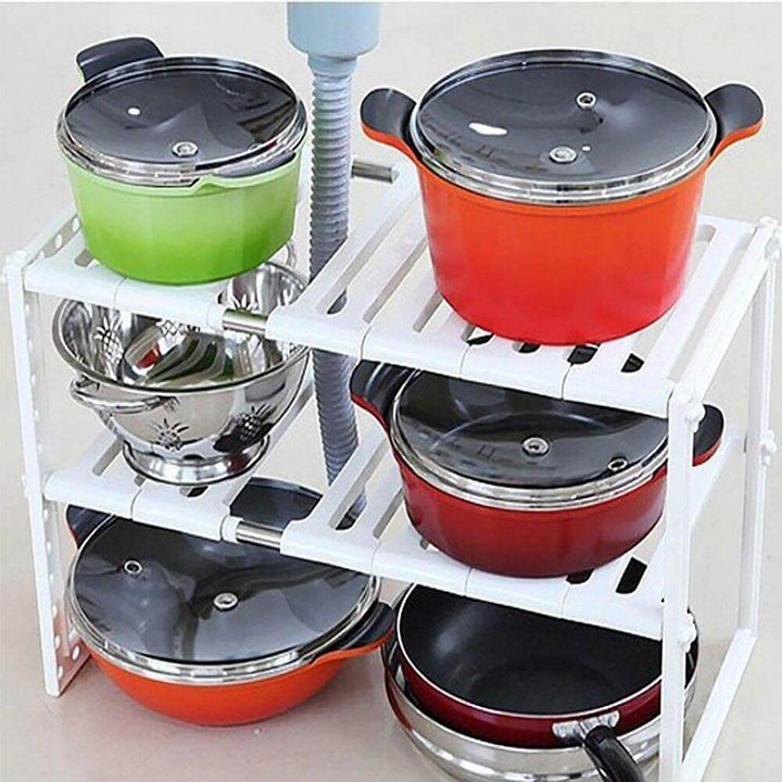 BowLift | Adjustable Double Layer Kitchen Dish Storage Rack