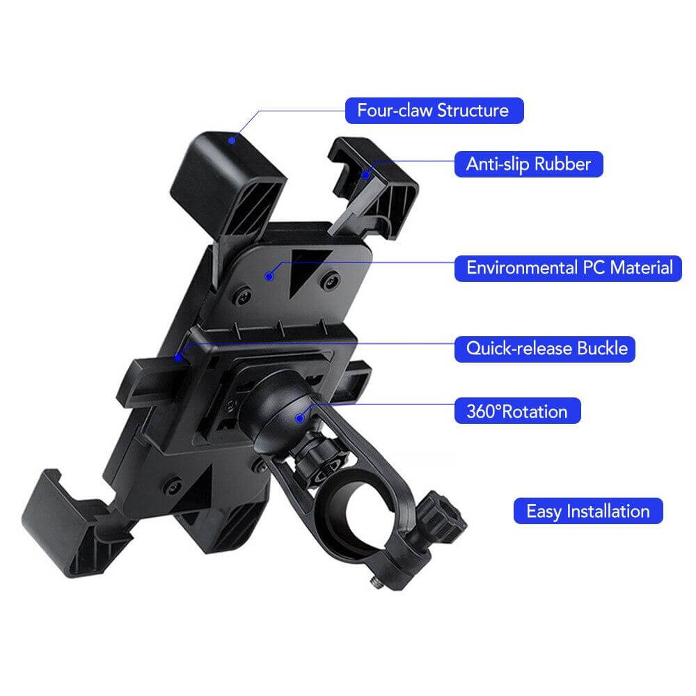 Adjustable 360 Automatic Bike Phone Holder | Bowlift