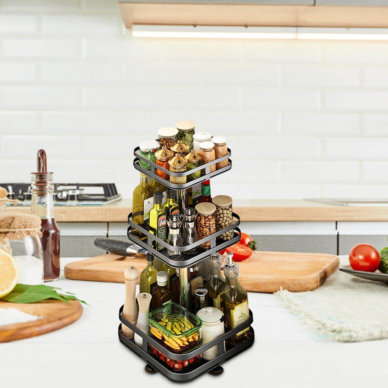 BowLift | 360 Rotating Kitchen Spice Storage Rack