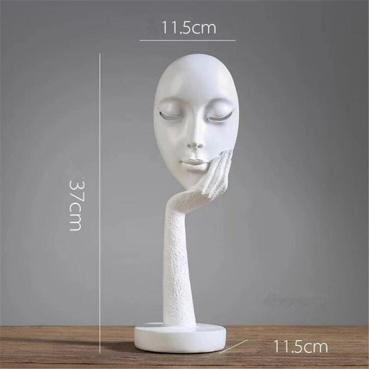 Modern Abstract Human Face Art Statue | Bowlift