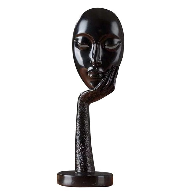 Modern Abstract Human Face Art Statue | Bowlift