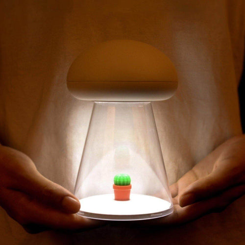 BowLift | Rechargeable White Cactus USB Mushroom Night Lamp