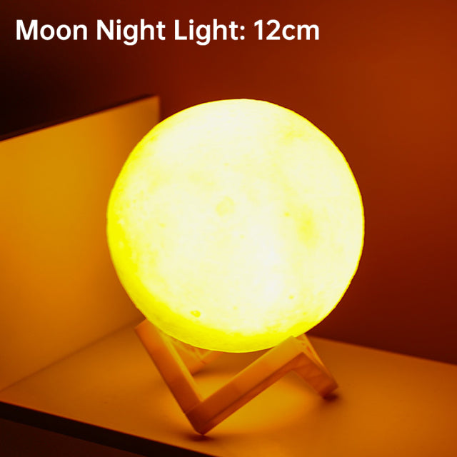3D Light Touch Switch RechargeaBowlifte Moon Night Lamp | Bowlift