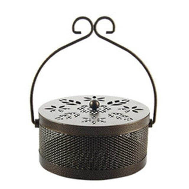 Iron Metal Hollow Decorative Mosquito Incense Box | Bowlift