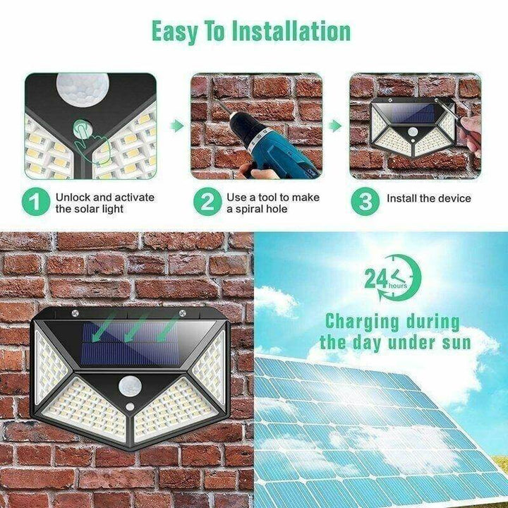 LED Outdoor Solar Light Wall Lamp | Bowlift
