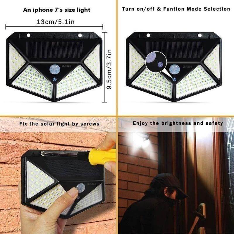 LED Outdoor Solar Light Wall Lamp | Bowlift