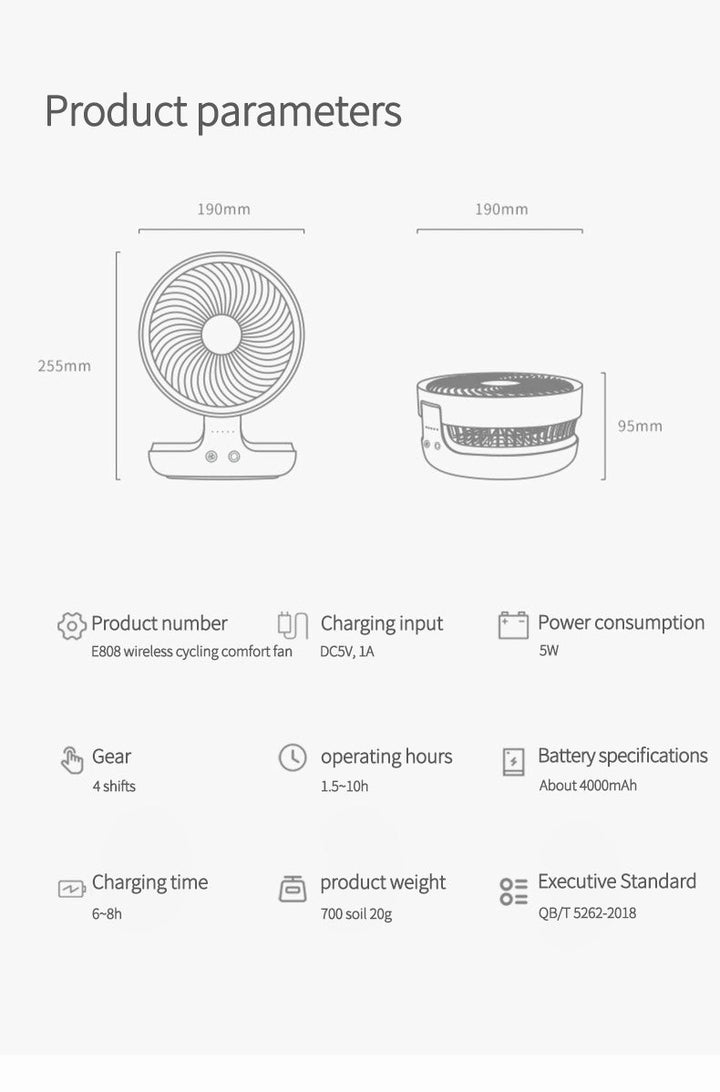 PortaBowlifte Wireless FoldaBowlifte Fan Night Lamp | Bowlift
