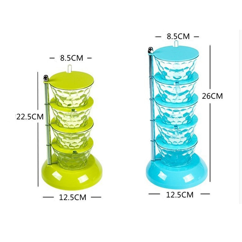 BowLift | Multi-Layer Creative Rotating Seasoning Storage Box