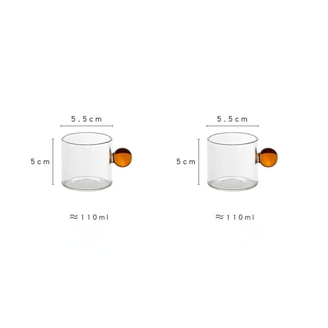 Globe Handle Glass Espresso Cup | Bowlift