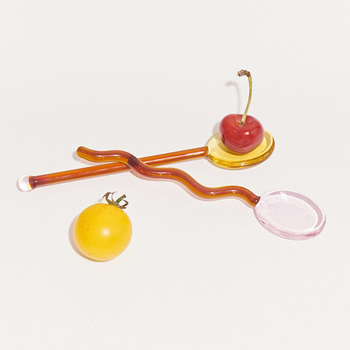BowLift | Fun Wavy Glass Dessert Spoons
