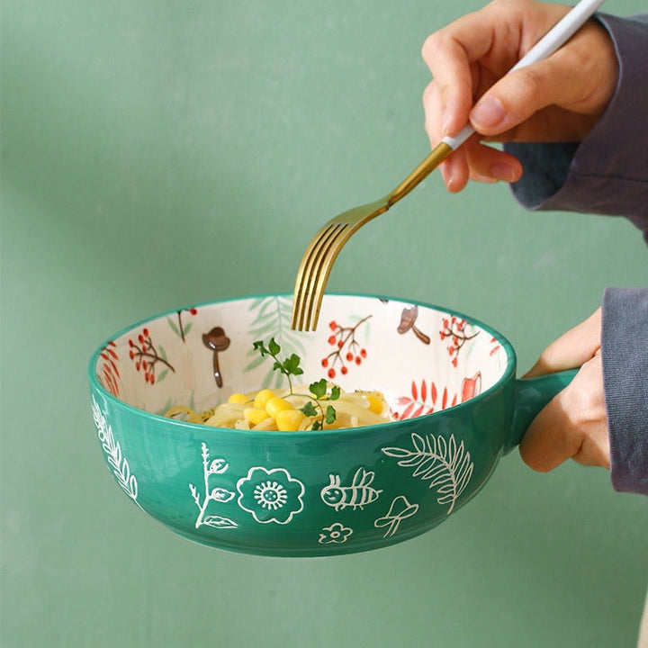 BowLift | Handmade Animal Flower Large Ceramic Bowl