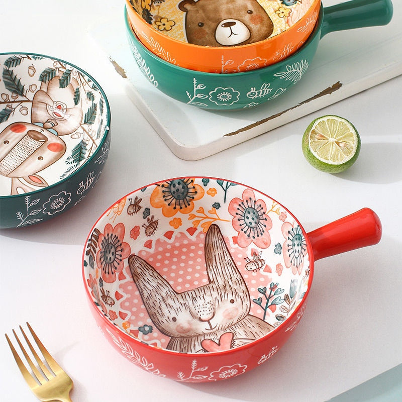 BowLift | Handmade Animal Flower Large Ceramic Bowl