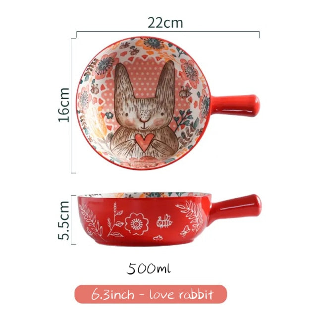 BowLift | Handmade Animal Flower Large Ceramic Bowl