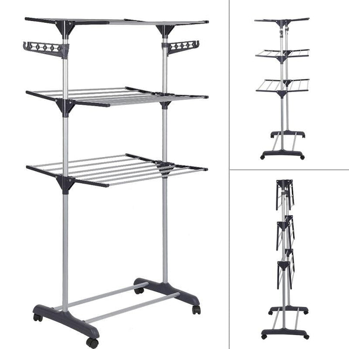 FoldaBowlifte Multi-Layer Clothes Hanger Rack Stand | Bowlift