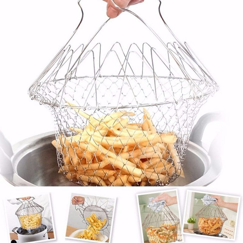 BowLift | Multifunctional Foldable Steam Fry Cooking Mesh Strainer