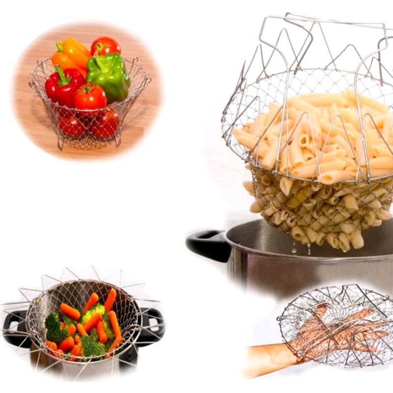 BowLift | Multifunctional Foldable Steam Fry Cooking Mesh Strainer