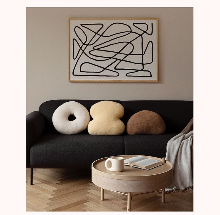Abstract Teddy Plush Cushion | Bowlift