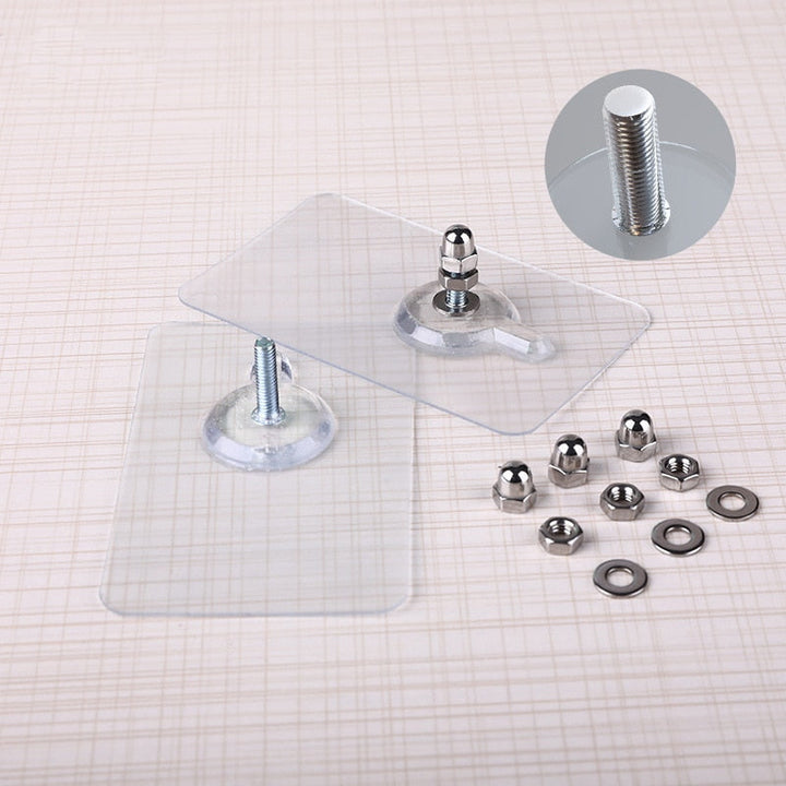 BowLift | 10 pieces heavy-duty punch-free transparent adhesive hooks