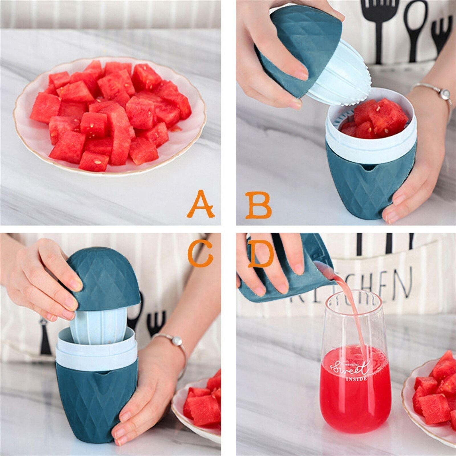 BowLift | Portable Mini Orange Lemon Press Hand Squeezer