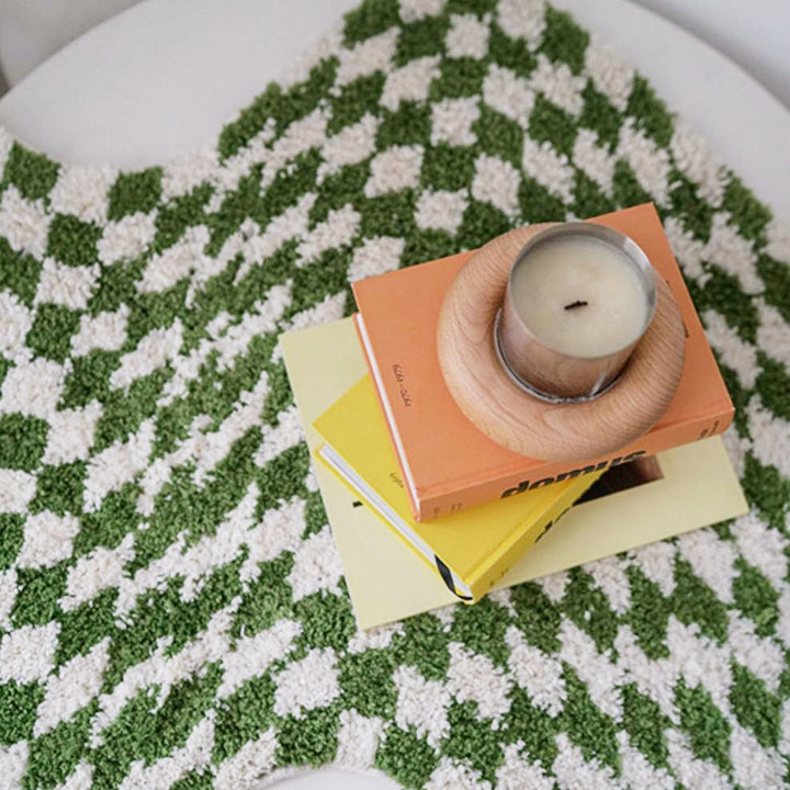 Wavy Checkerboard Mini Rug | Bowlift