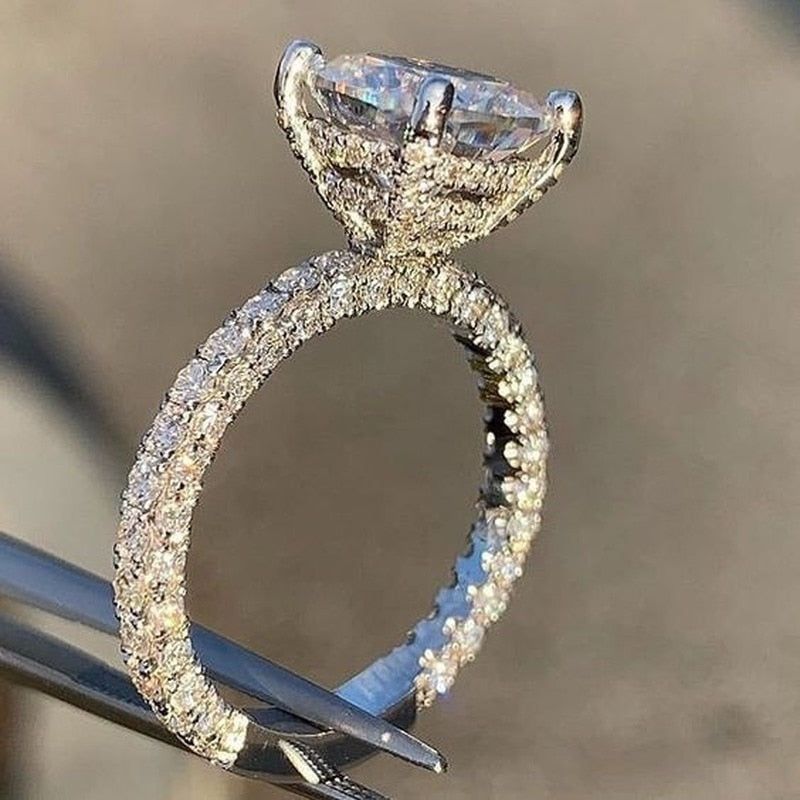 BowLift | Luxury Fashion Rose Gold Filling Inlaid Zircon Crystal Wedding Rings