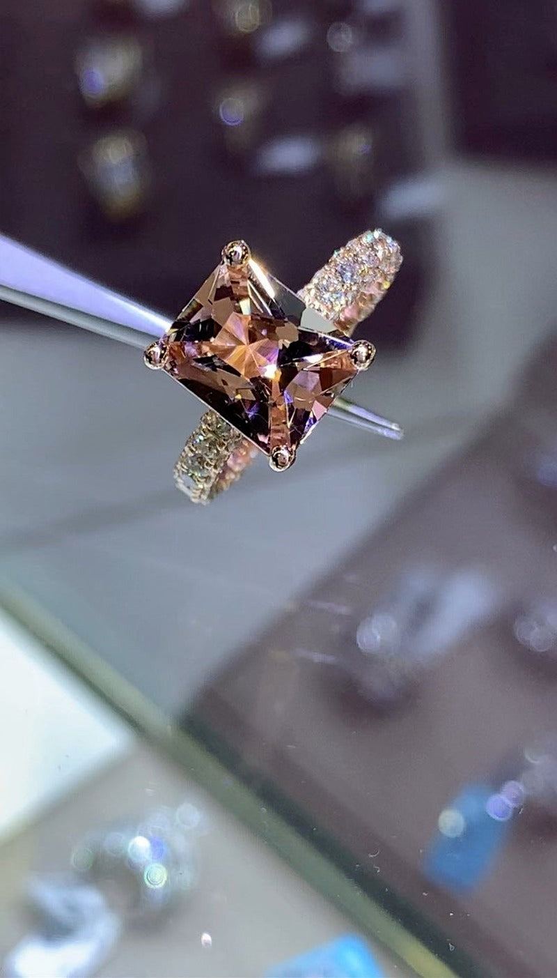 BowLift | Luxury Fashion Rose Gold Filling Inlaid Zircon Crystal Wedding Rings