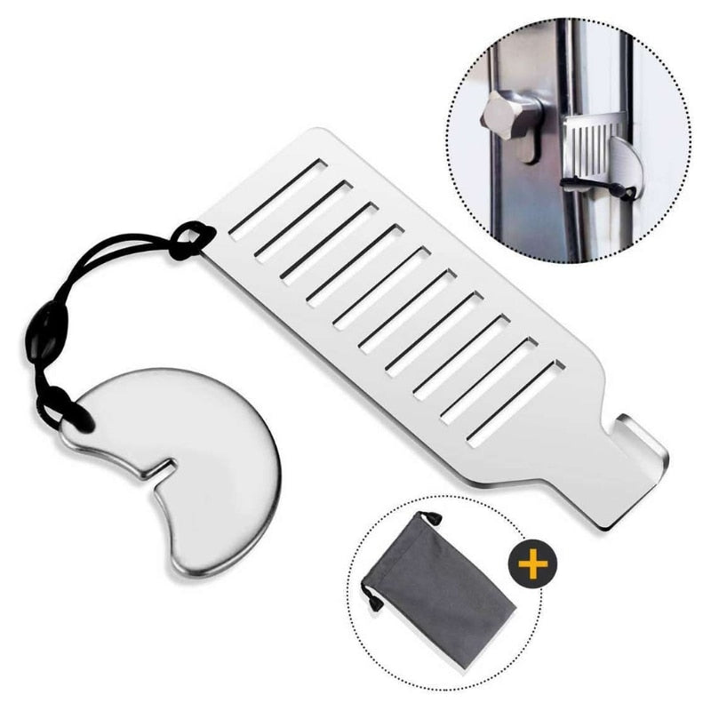 Stainless Steel Anti-theft Door Stopper Lock | Bowlift
