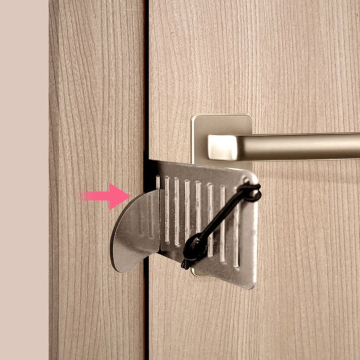 Stainless Steel Anti-theft Door Stopper Lock | Bowlift