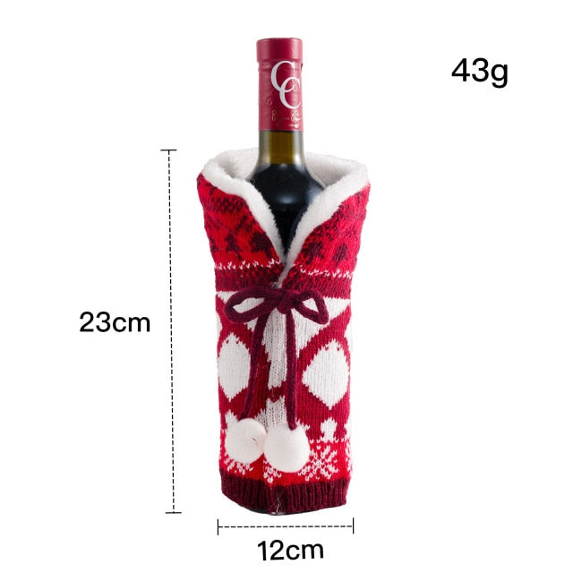 BowLift | Knitted Christmas Bottle Cover