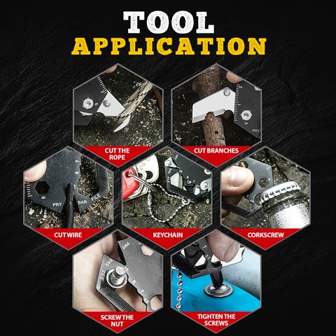 Multifunctional Hexagon Outdoor EDC Survival Tool | Bowlift