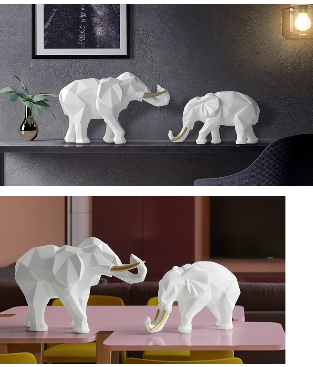 BowLift | Elegant Resin Modern Elephant Statue