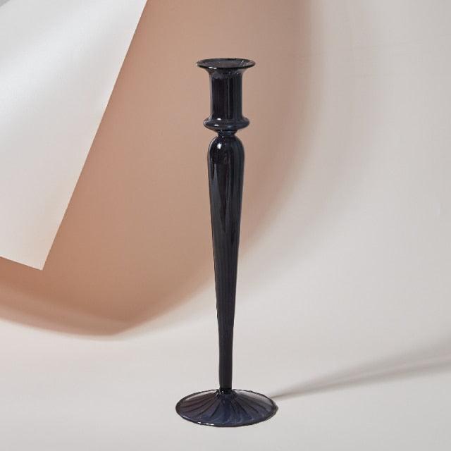 BowLift | GlowCharm Pastel Glass Candle Holder | Decorative Candle Stands | Elegant Table Decor