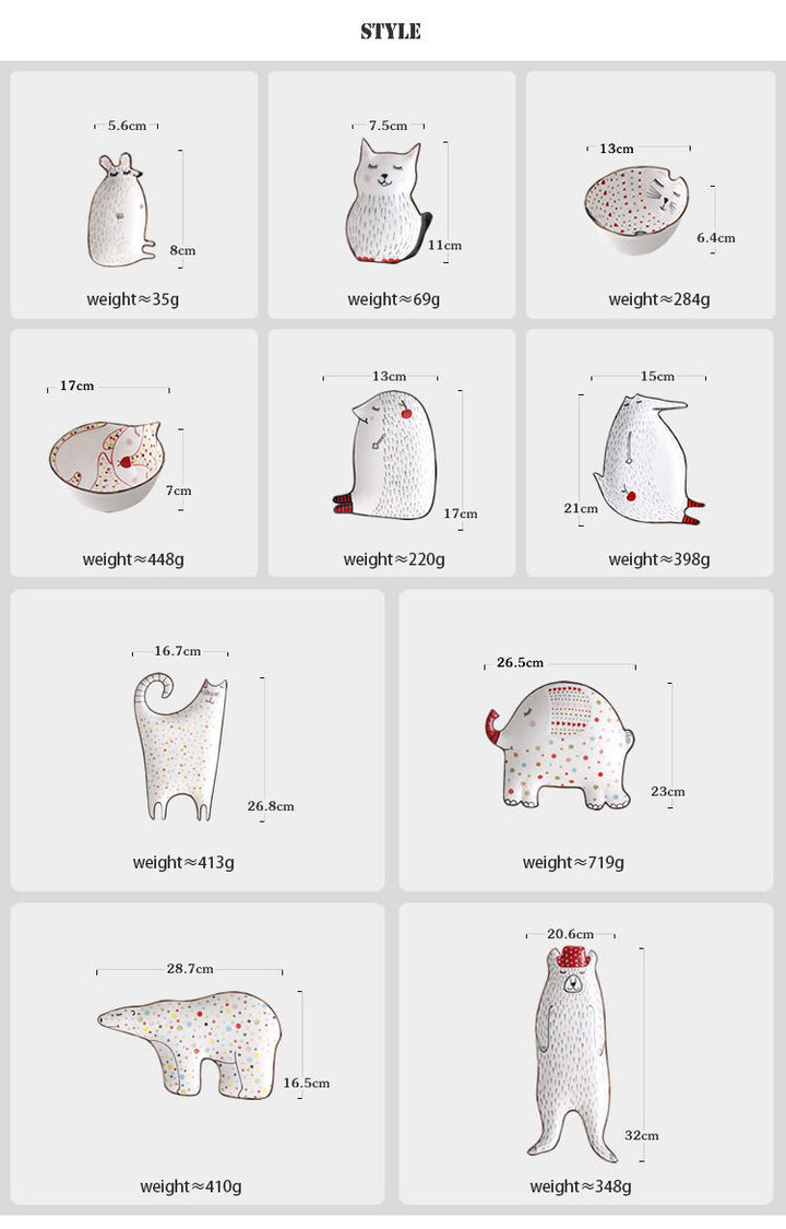 BowLift | Ceramic Creative Cute Animal Breakfast Plates