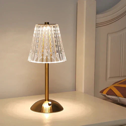 BowLift | – Gold crystal table lamp