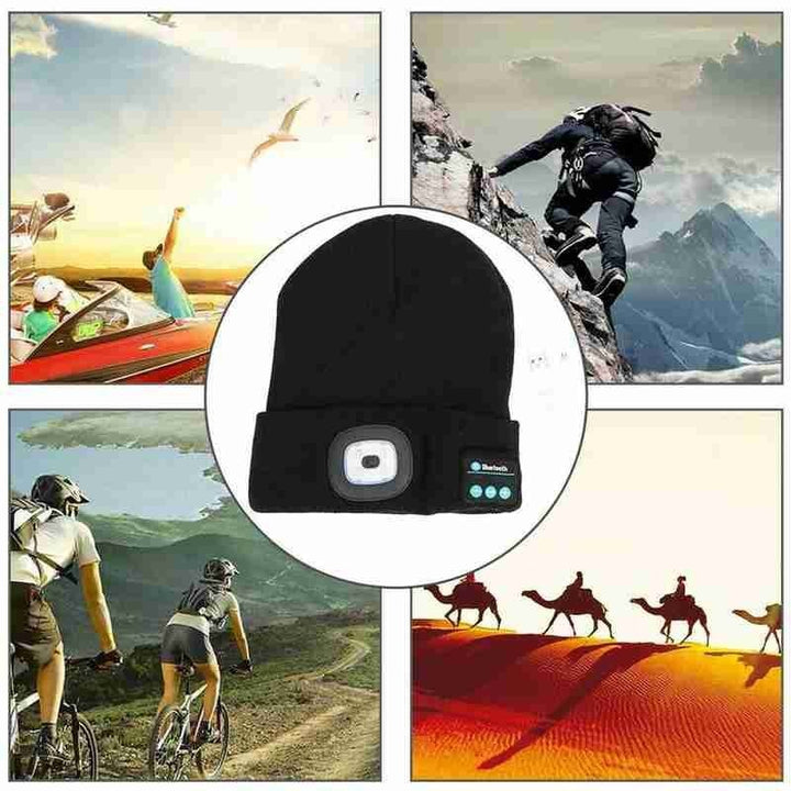 Unisex Bluetooth Speaker Headlamp Beanie Hat | Bowlift