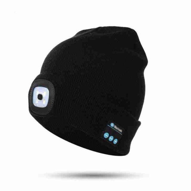 Unisex Bluetooth Speaker Headlamp Beanie Hat | Bowlift