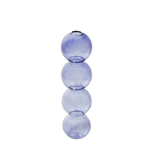 Modern Glass Candleholder-Ocean Blue | Bowlift