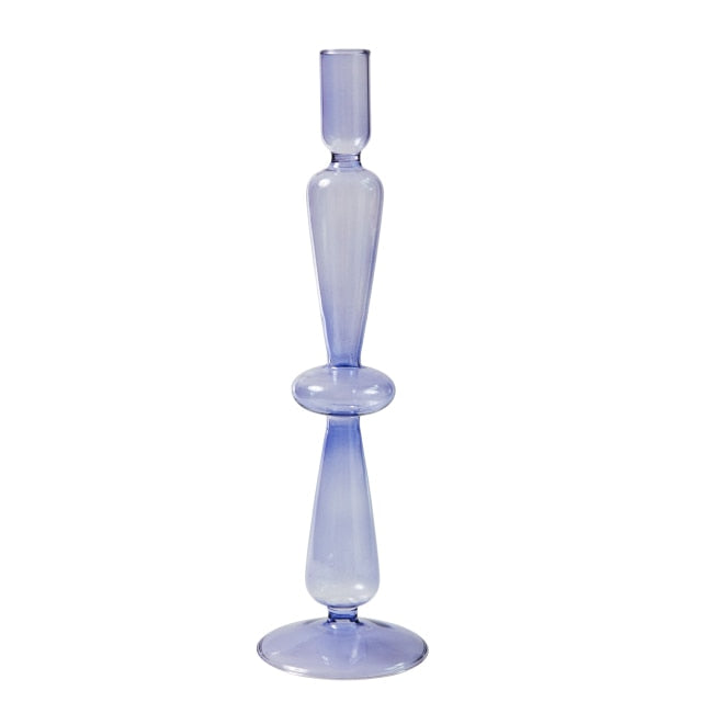 Modern Glass Candleholder-Ocean Blue | Bowlift
